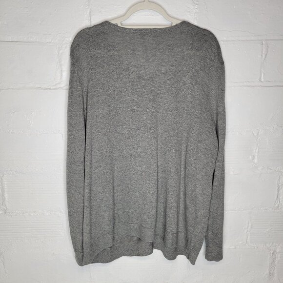 CJ Banks Women's Size 2X Cardigan Sweater Beaded Button Front Gray - Picture 2 of 5